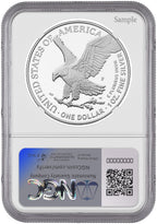 2025-P Silver Eagle 250th Anniversary U.S. Marine Privy FDI NGC PF70 Marine Label