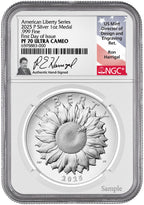 2025-P American Liberty Series Silver Medal FDI NGC PF70 Harrigal