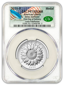 2025-P American Liberty Series Silver Medal FDD CACG PR70 Founders