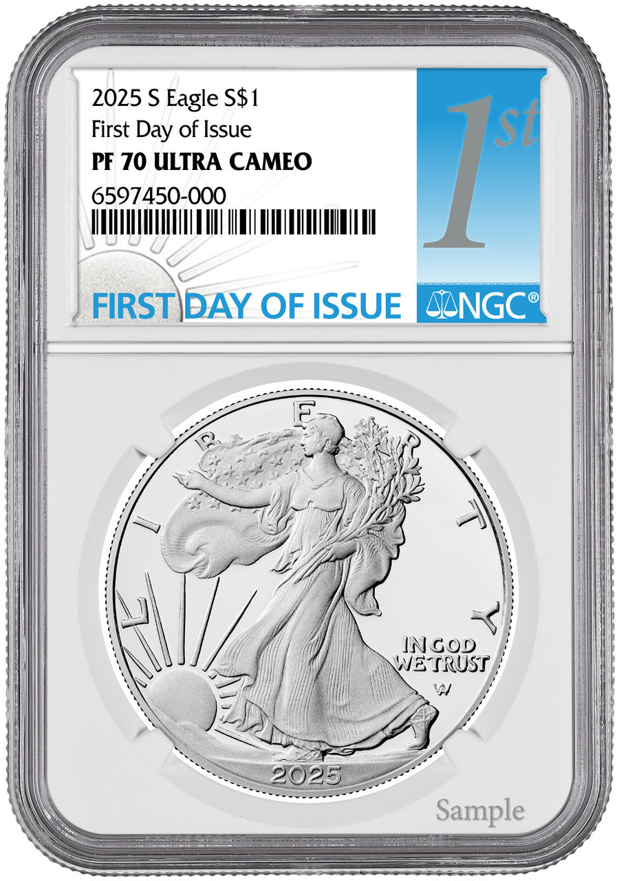 2025-S Silver Eagle First Day of Issue NGC PF70UCAM