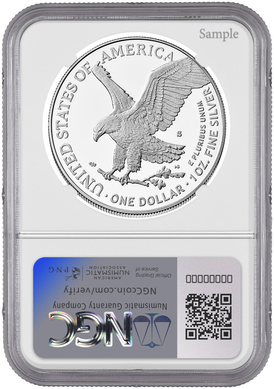 2025-S Silver Eagle Advanced Releases NGC PF70UCAM Harrigal Signed