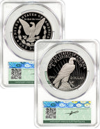 2025-S Morgan and Peace Silver Dollar 2pc Set FDD CAC PR70 Founders
