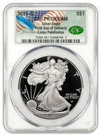 2025-S Silver Eagle First Day of Delivery Founders CAC PR70DCAM