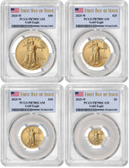2025-W Proof Gold Eagle 4-Coin Set FDI PCGS PR70 Deep Cameo