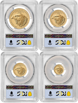 2025-W Proof Gold Eagle 4-Coin Set FDI PCGS PR70 Deep Cameo