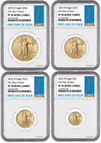 2025-W Proof Gold Eagle 4-Coin Set FDI NGC PF70 Ultra Cameo