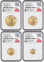 2025-W Proof Gold Eagle 4-Coin Set FDI NGC PF70UCAM Harrigal