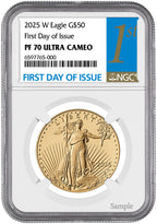 2025-W 1 oz  Gold Eagle FDI NGC PF70 Ultra Cameo