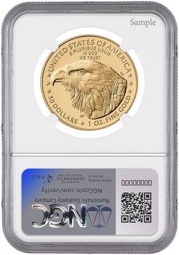2025-W 1 oz Gold Eagle FDI NGC PF70 Ultra Cameo Trump Label