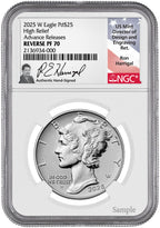 2025-W $25 Palladium High Relief Reverse Proof AR NGC PF70 Harrigal