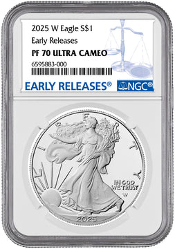 2025-W Silver Eagle Early Releases NGC PF70 Ultra Cameo