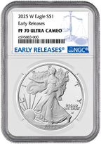 2025-W Silver Eagle Early Releases NGC PF70 Ultra Cameo