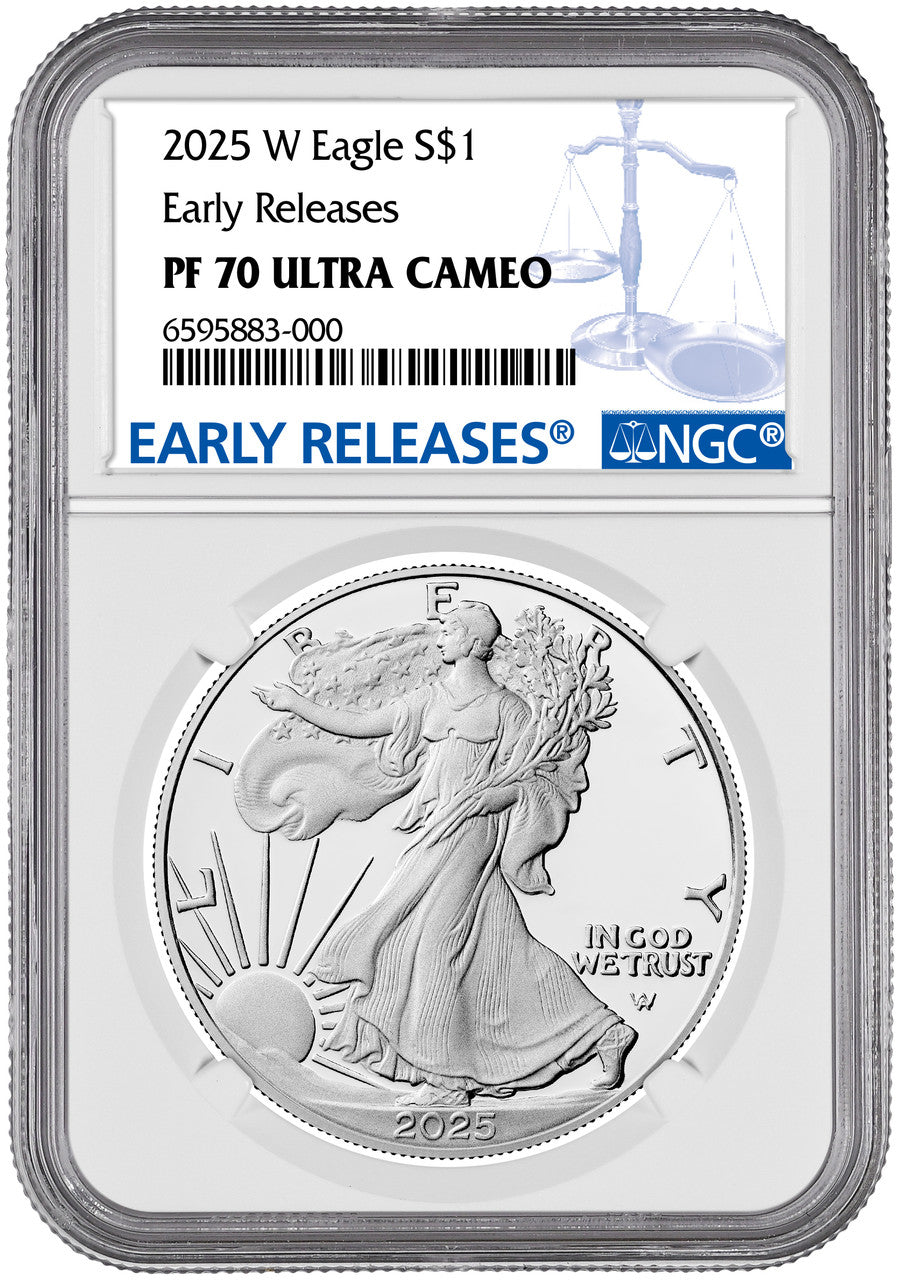 2025-W Silver Eagle Early Releases NGC PF70 Ultra Cameo