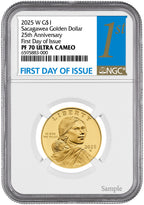 2025-W Sacagawea 25th Anniversary Gold Dollar 24K FDI NGC PF70