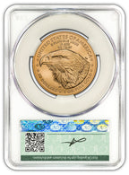2025-W $50 1 oz Burnished Gold Eagle Advanced Delivery Founders CAC MS70