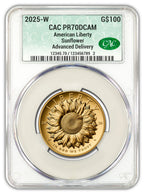 2025-W American Liberty Series Gold High Relief AD CACG PF70