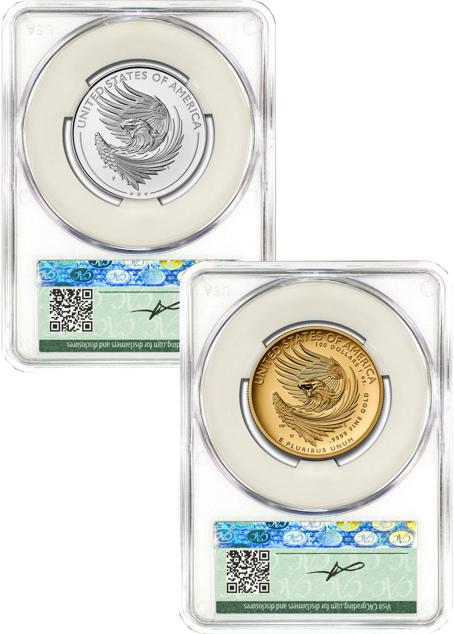 2025-W & 2025-P American Liberty Series Two-Coin Set AD CACG PF70 Founders