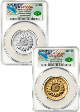 2025-W & 2025-P American Liberty Series Two-Coin Set AD CACG PF70 Founders