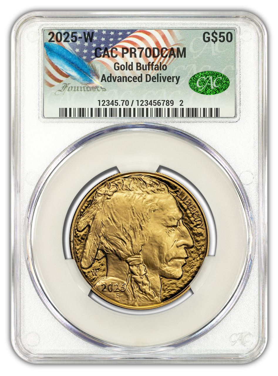 2025-W $50 Proof Gold Buffalo AD CAC PR70 Founders Label