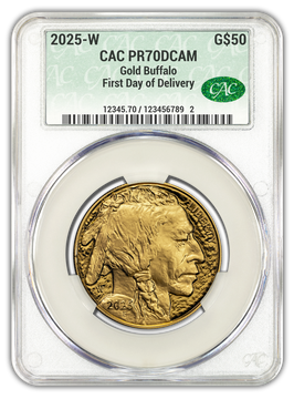 2025-W $50 Proof Gold Buffalo FDD CAC PR70