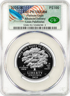 2025-W $100 Platinum Eagle Right To Petition AD CACG PR70 Founders
