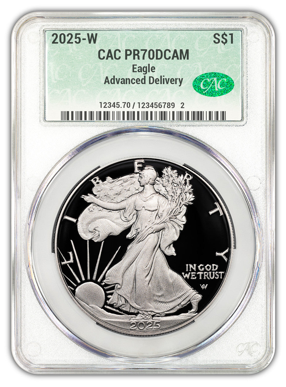 2025-W Silver Eagle Advanced Delivery CAC PR70DCAM