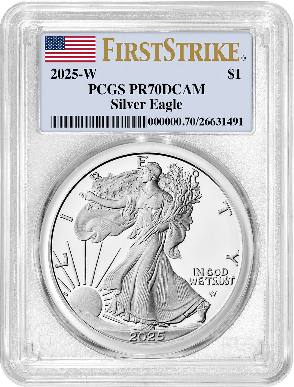2025-W Silver Eagle First Strike PCGS PR70DCAM