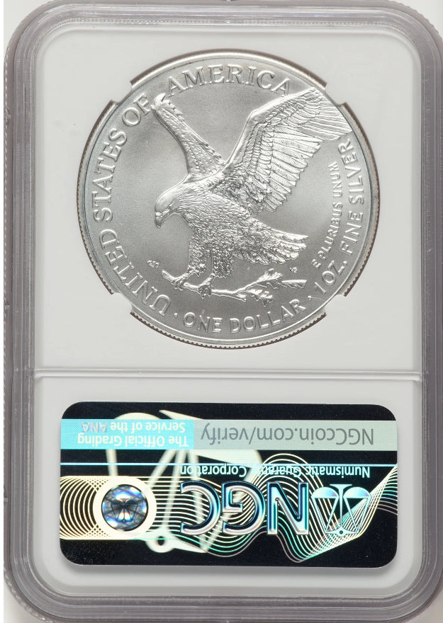 2025(P) Silver Eagle First Day of Issue Eagle Privy NGC MS70