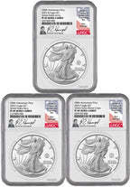 2025 250th Anniversary Armed Forces Privy Silver Eagle 3-Coin Set NGC PF69 Harrigal