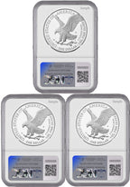 2025 250th Anniversary Armed Forces Privy Silver Eagle 3-Coin Set AR NGC  PF70 Harrigal