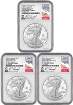 2025 250th Anniversary Armed Forces Privy Silver Eagle 3-Coin Set FDI NGC PF70 Harrigal