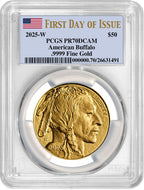 2025-W $50 Proof Gold Buffalo First Day of Issue PCGS PR70