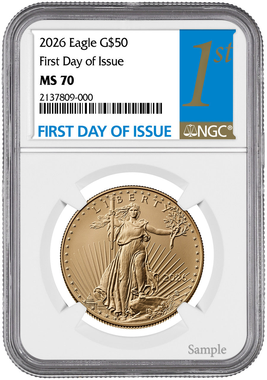 2026 1 oz American Gold Eagle First Day of Issue NGC MS70