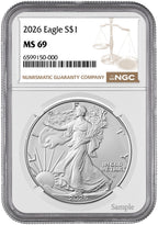 1986-2026 American Silver Eagle 42-pc Set NGC MS69 (3 New NGC Boxes)