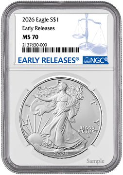2026 American Silver Eagle Early Releases NGC MS70