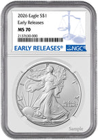 2026 American Silver Eagle Early Releases NGC MS70
