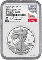 2026 W Silver Eagle Liberty Bell 250 Privy AR PF70 Harrigal (1776–2026)
