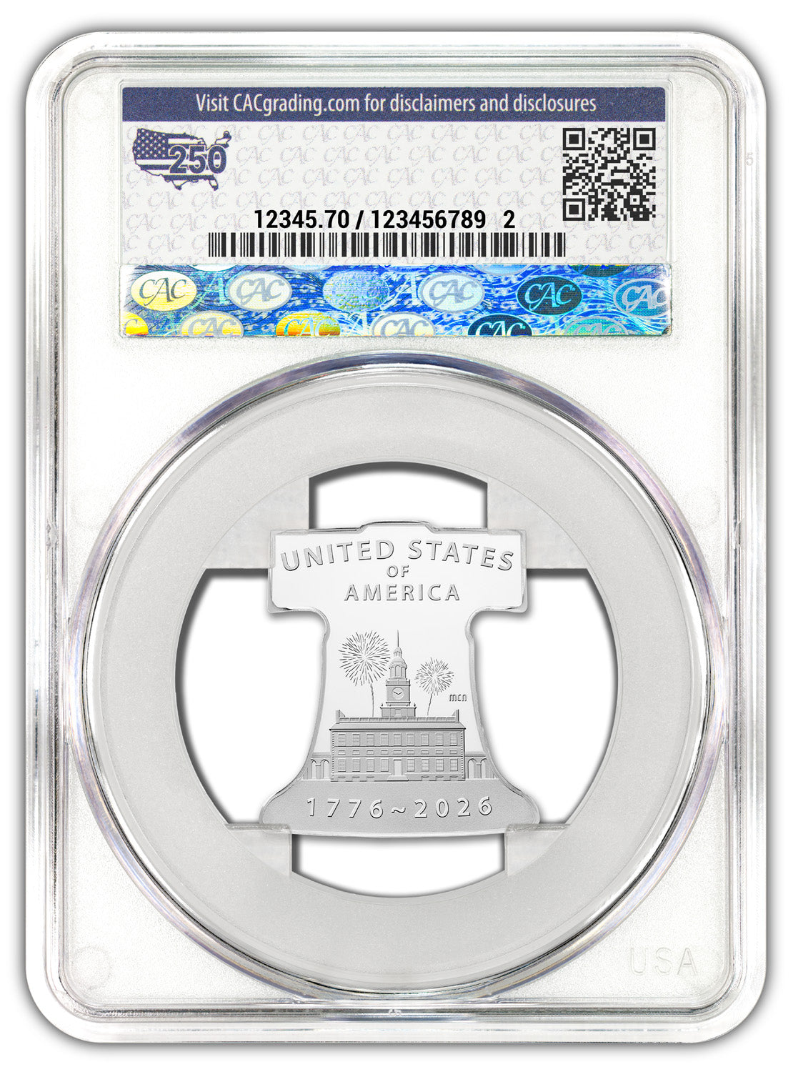2026-P Freedom Ringing Liberty Bell Silver Medal FDD CAC PR69 Battlefield