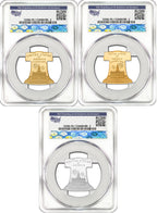 2026-P Freedom Ringing Liberty Bell 3-Coin Set FDD CAC PR69 Battlefield