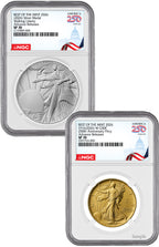 2026-W Best of the Mint 1916 Gold Walking Liberty Half & Silver Medal Set AR NGC SP70 Congress