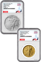 2026-W Best of the Mint 1916 Gold Walking Liberty Half & Silver Medal Set FDI NGC SP70 Congress