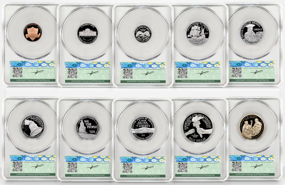 2026-S Semiquincentennial US Mint Proof Set CAC PR70 Advanced Delivery Founders Label
