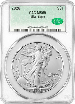 1986-2026 American Silver Eagle 42-pc Set CAC MS69 (3 New CAC Boxes)