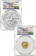 2026-W (P) Mercury Gold Coin Silver Medal Set AD 250 Label CAC MS70/SP70