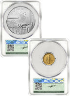 2026-W (P) Mercury Gold Coin Silver Medal Set AD Founders Label CAC MS70/SP70