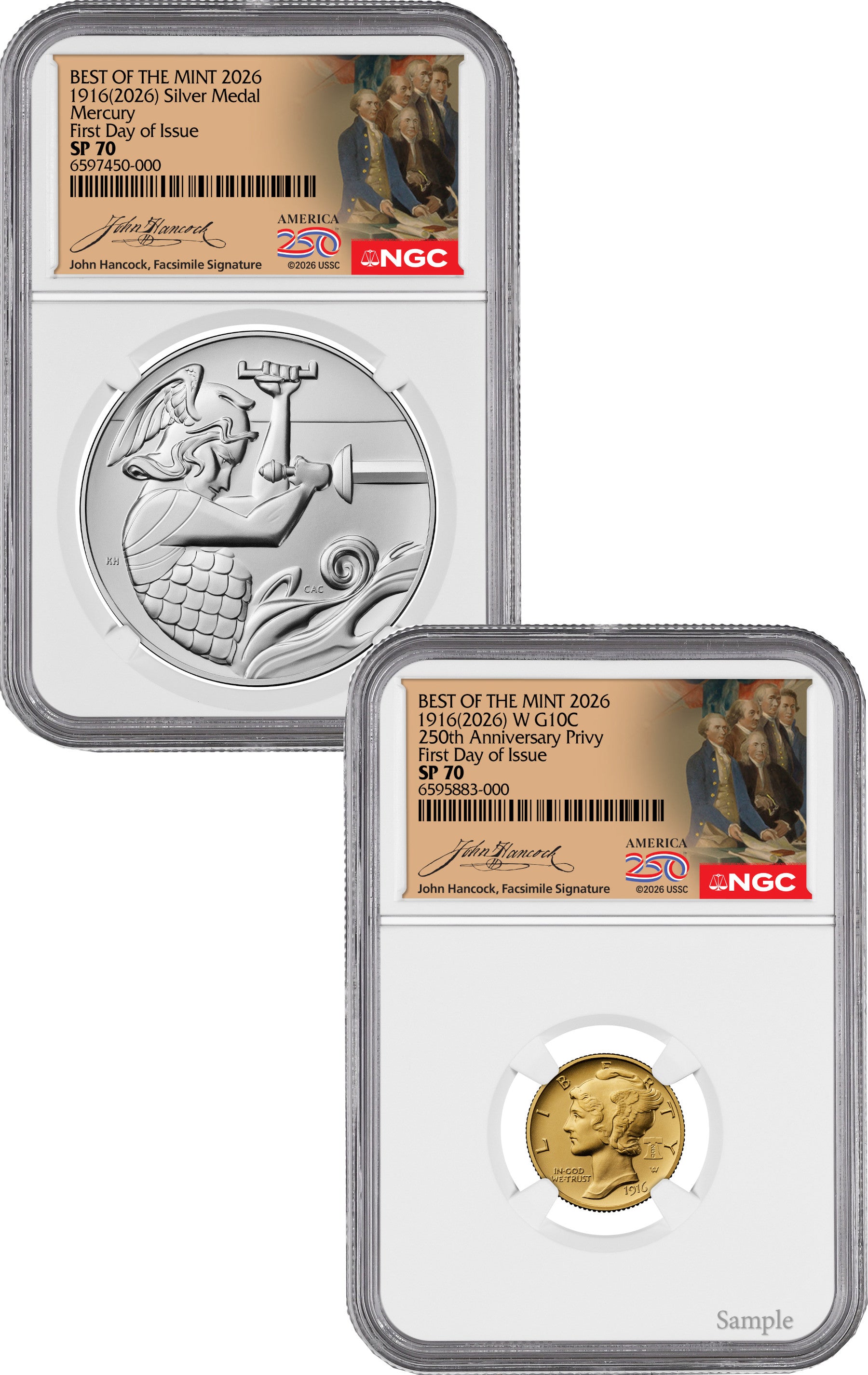 2026-W (P) Mercury Gold Silver Set FDI NGC SP70 | LCR Coin