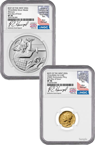 2026-W (P) Mercury Gold Silver Set FDI NGC SP70 | LCR Coin