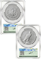 2026-W Morgan and Peace Dollar Enhanced 2-Coin Set CAC MS70 AD Founders Label