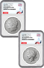 2026-W Morgan and Peace Dollar Enhanced 2-Coin Set NGC MS70 AR Congress 250 Label