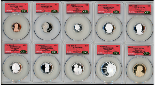2026-S Semiquincentennial US Mint Proof Set CAC PR70 Advanced